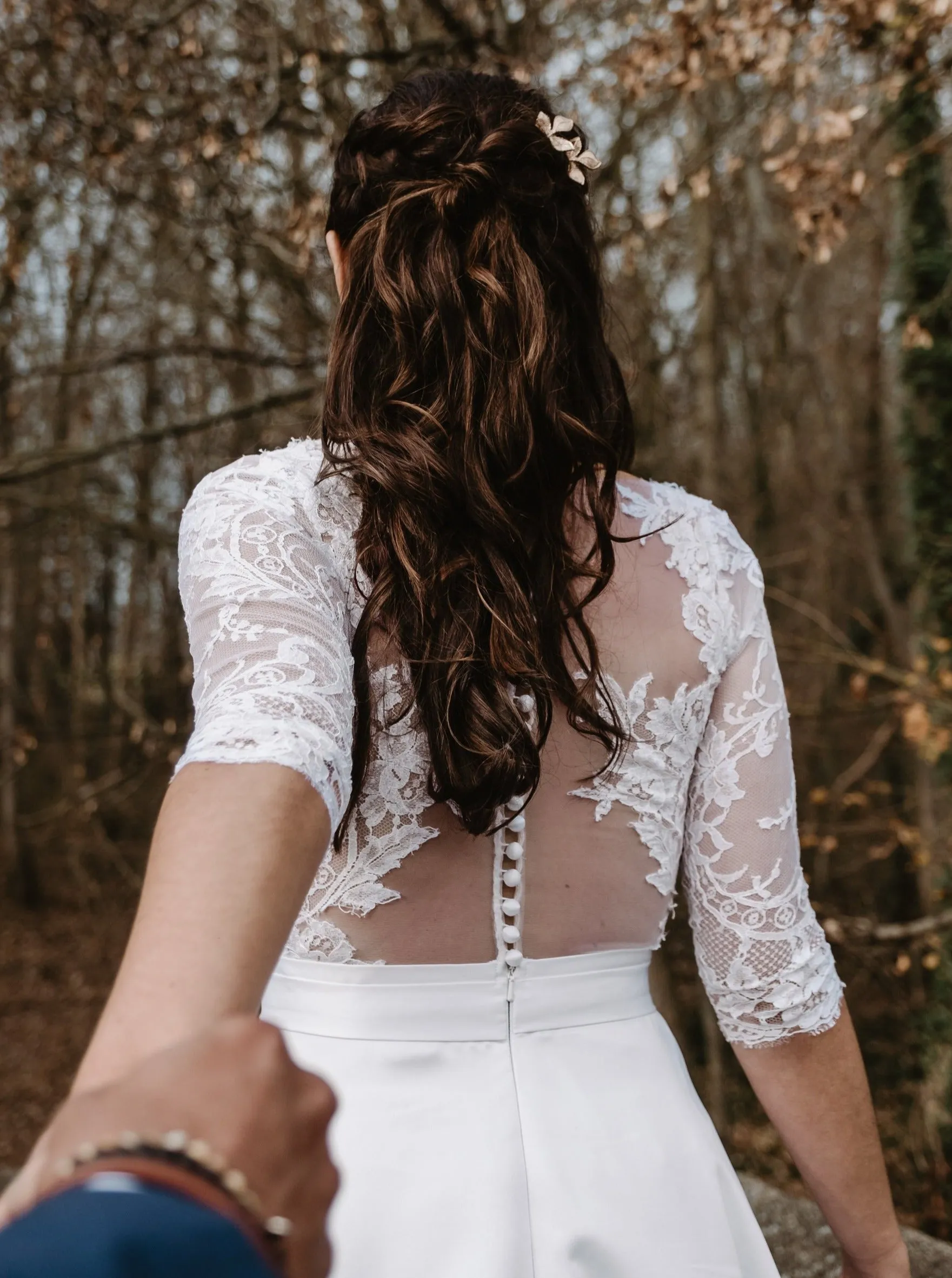 Ivory Chantilly Lace - Kate