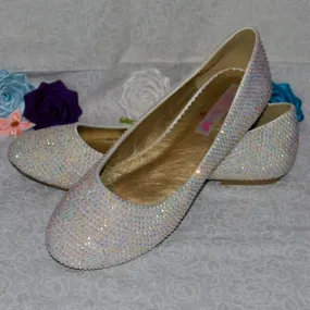 Ivory Crystal Flats