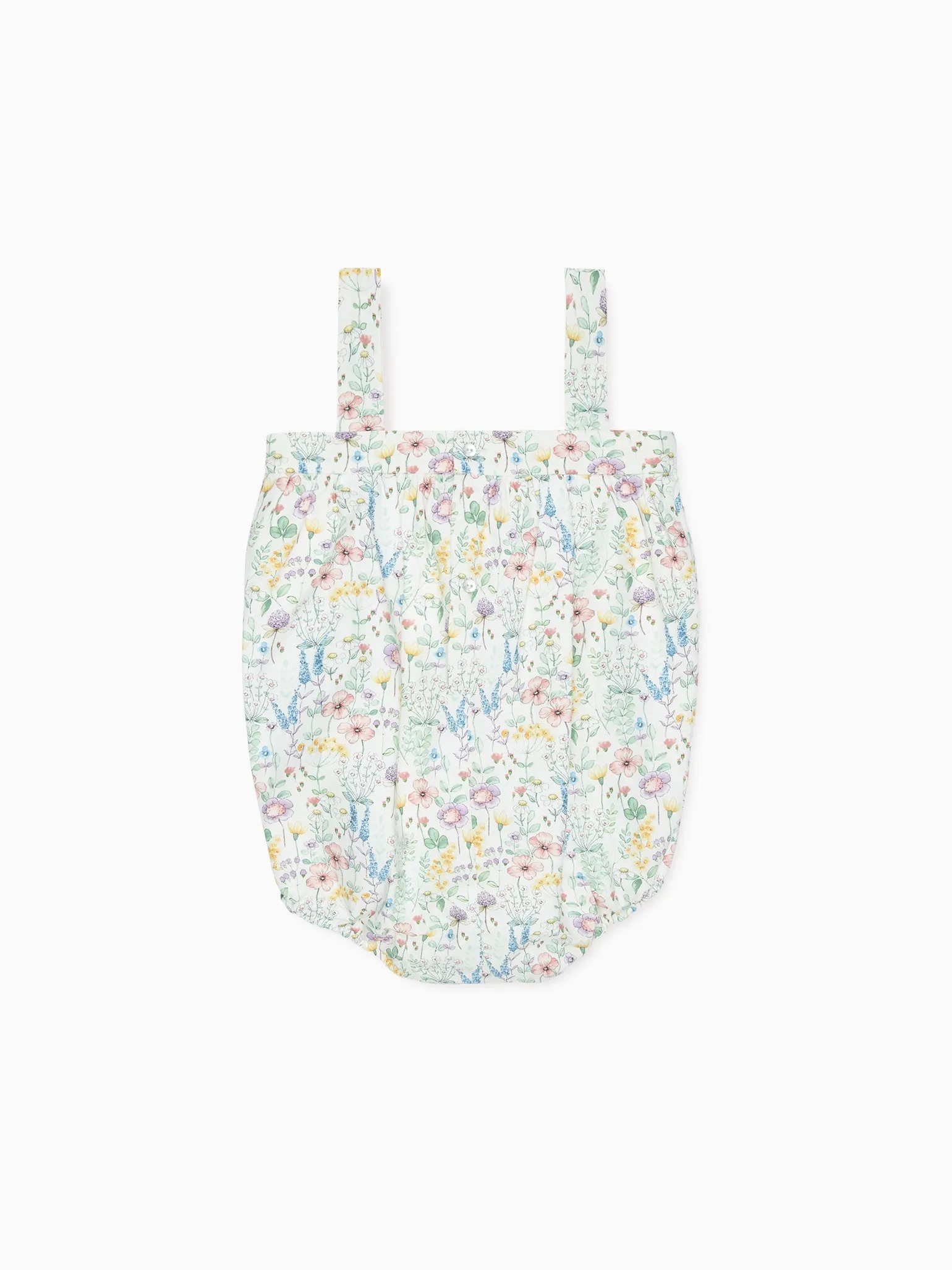 Ivory Floral Filada Baby Girl Romper Dungarees