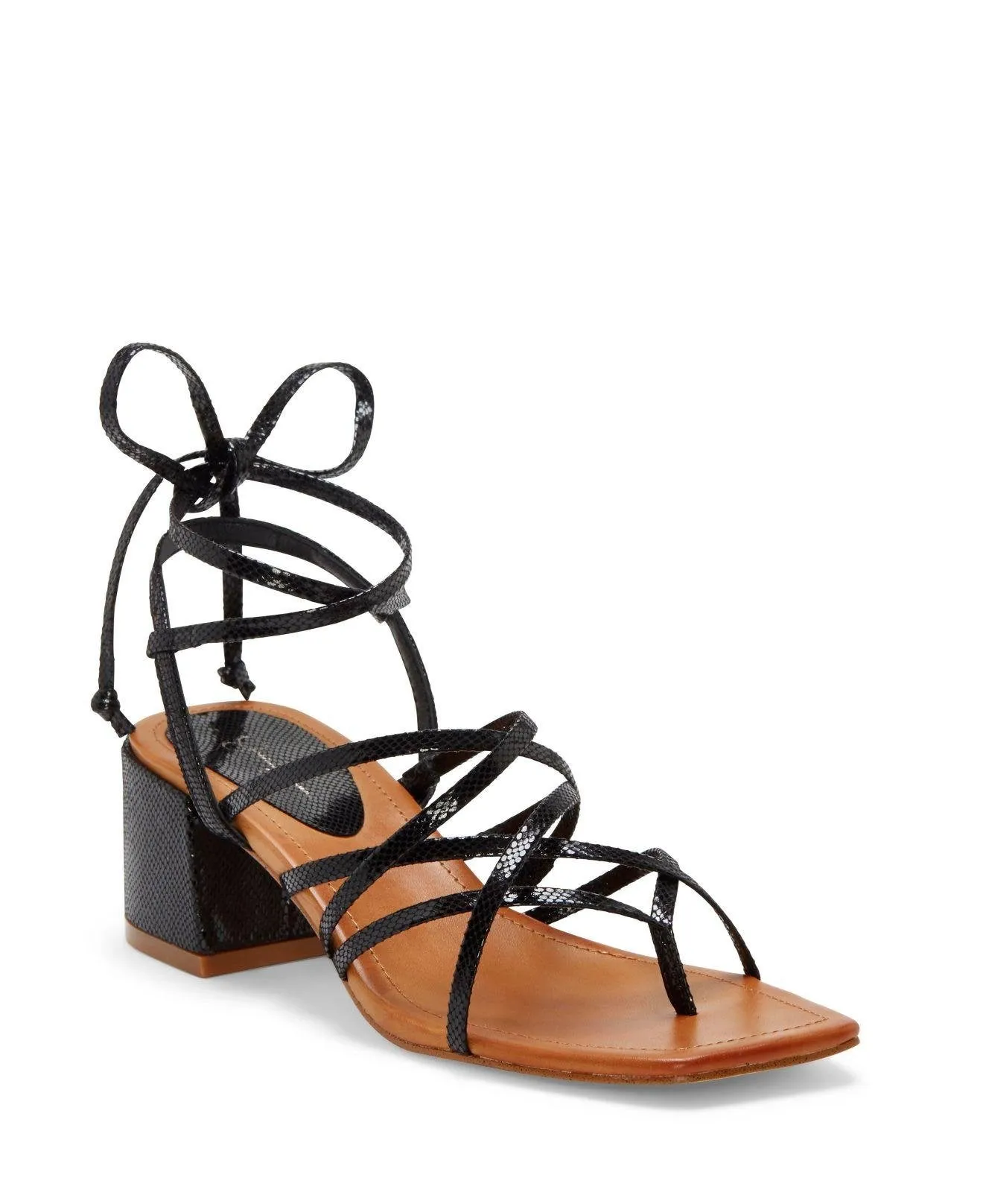 Jessica Simpson Womens Ivelle Strappy Gladiator Thong Sandal BLACK