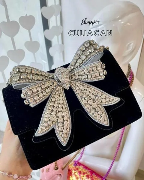 Kurt Giger Crystal Bow Glam Bag