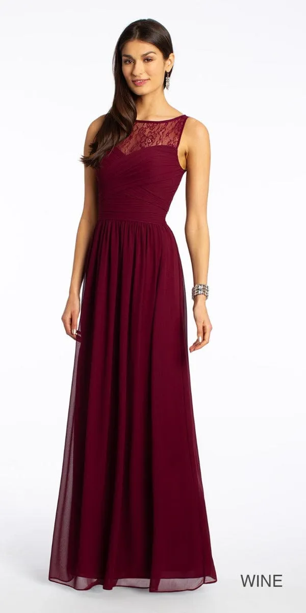 Lace Illusion Neckline Dress - Plus