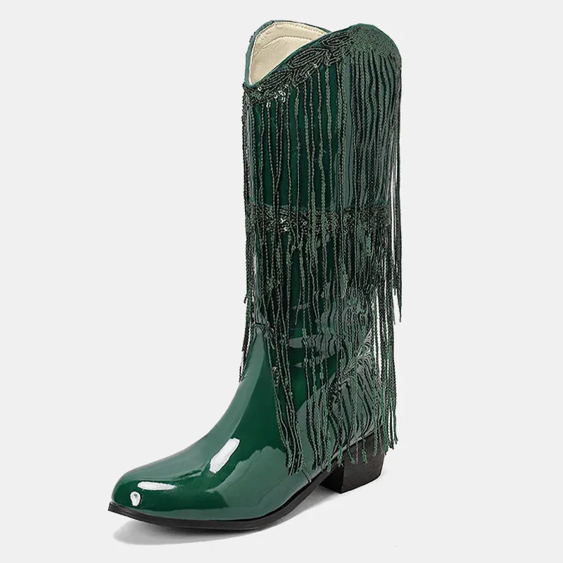 Lantana Shiny Tassels Boots