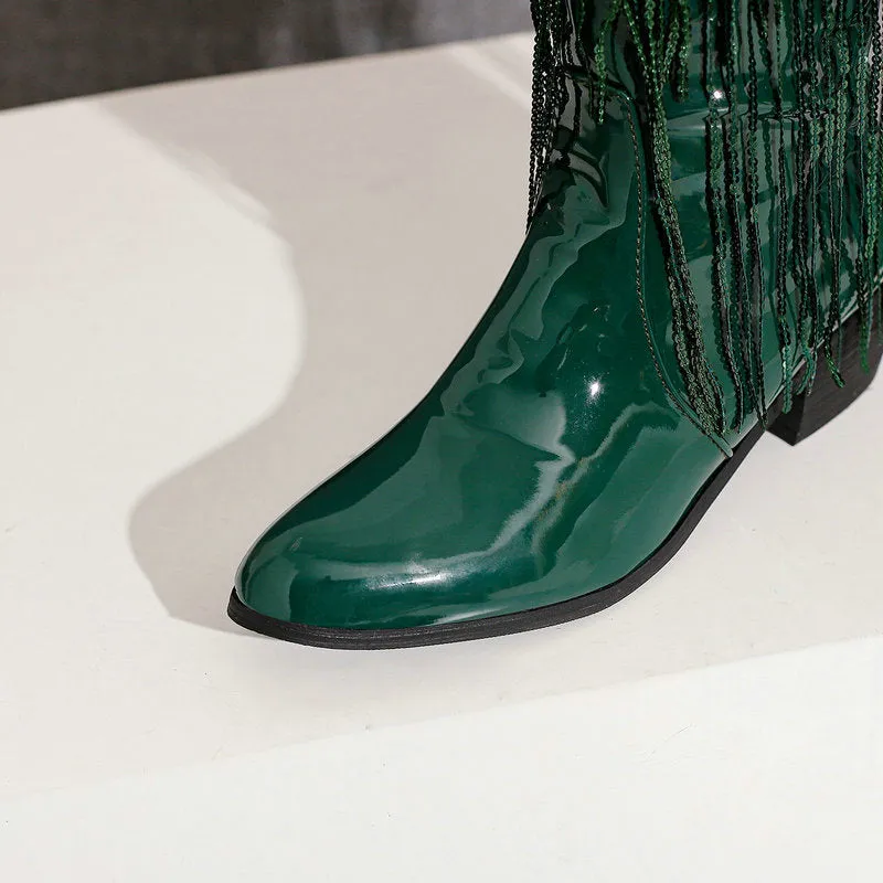Lantana Shiny Tassels Boots