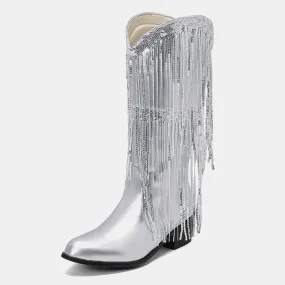 Lantana Shiny Tassels Boots