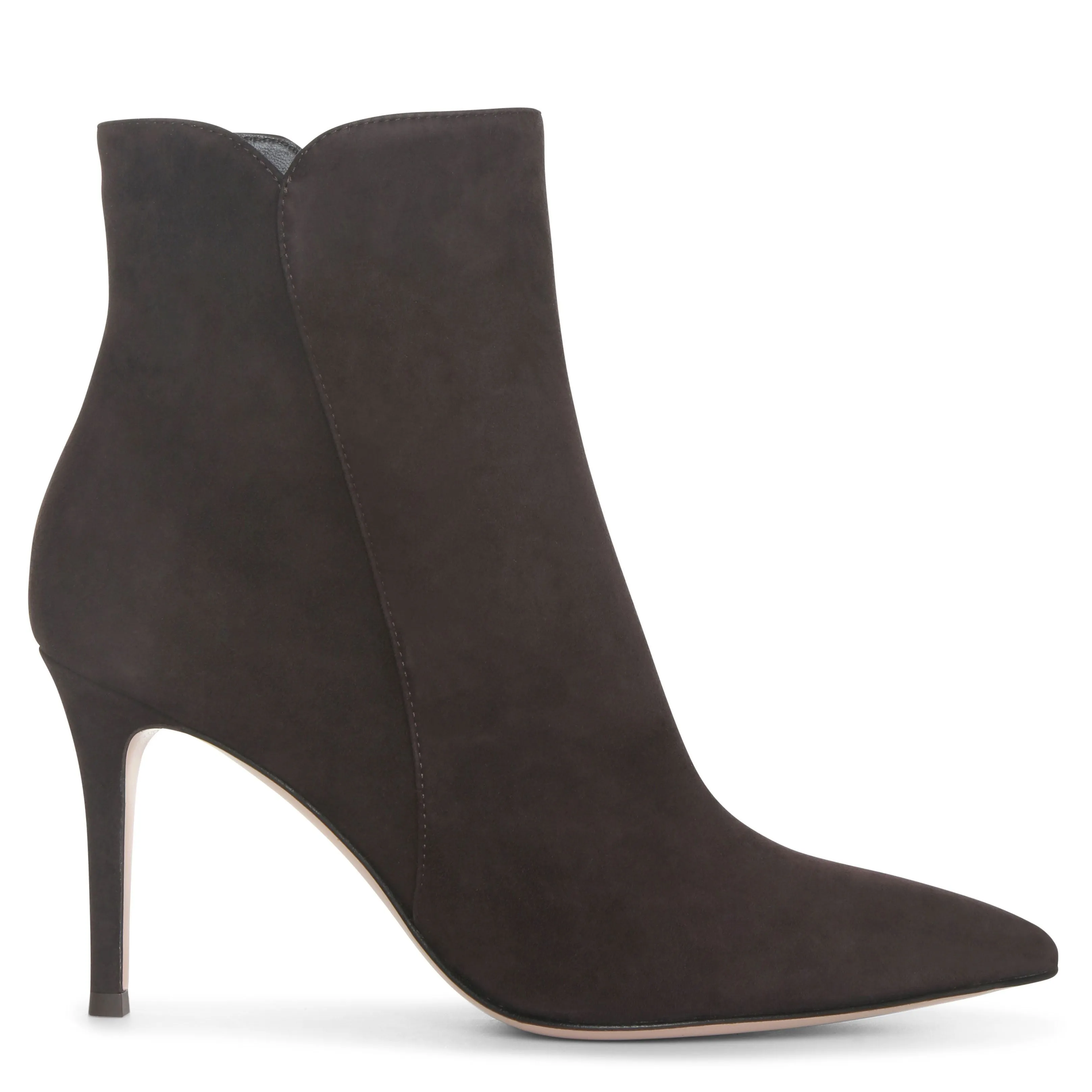 Levy dark brown suede ankle boots