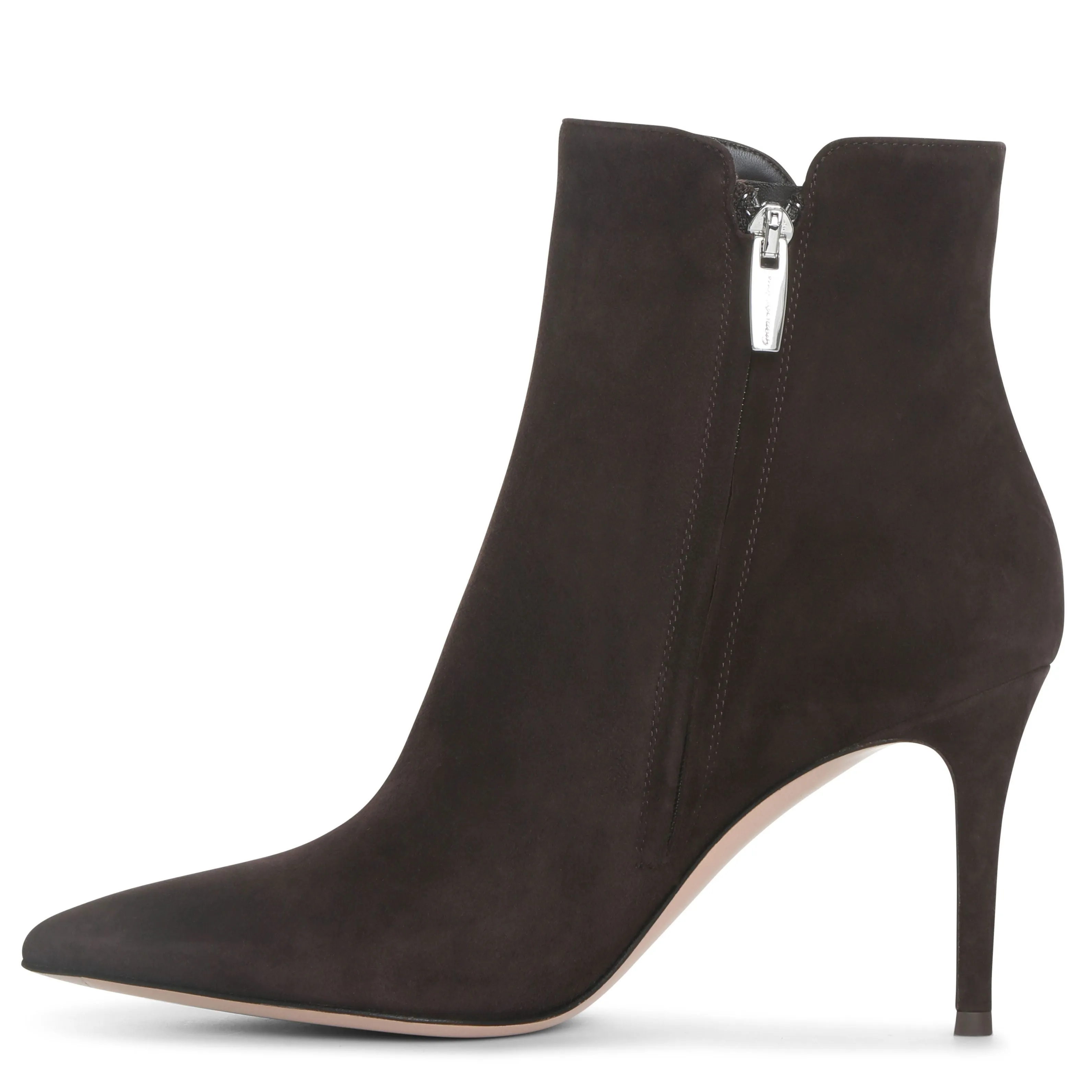 Levy dark brown suede ankle boots