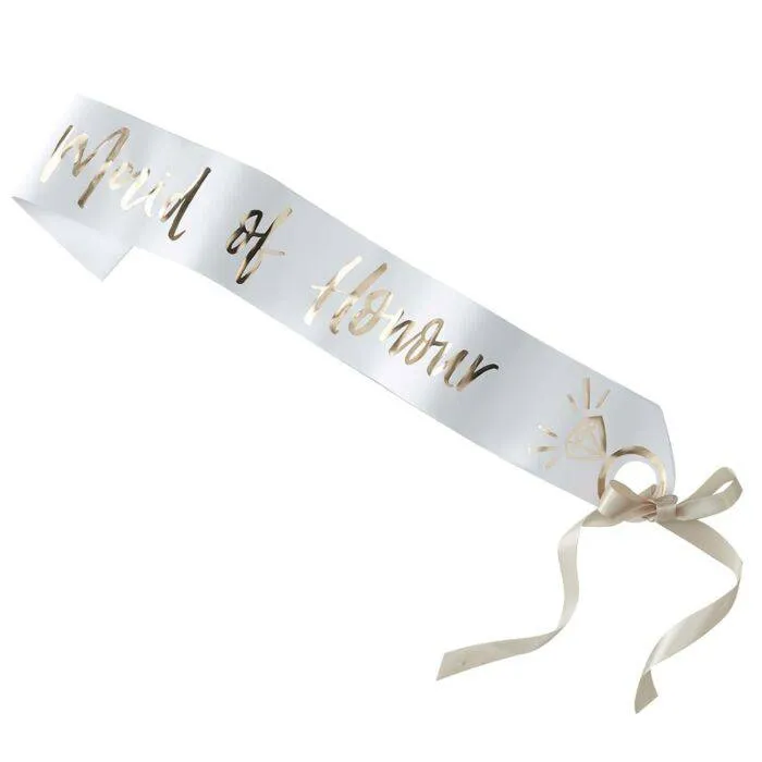 Maid of Honour Bachelorette Party Sash S5064