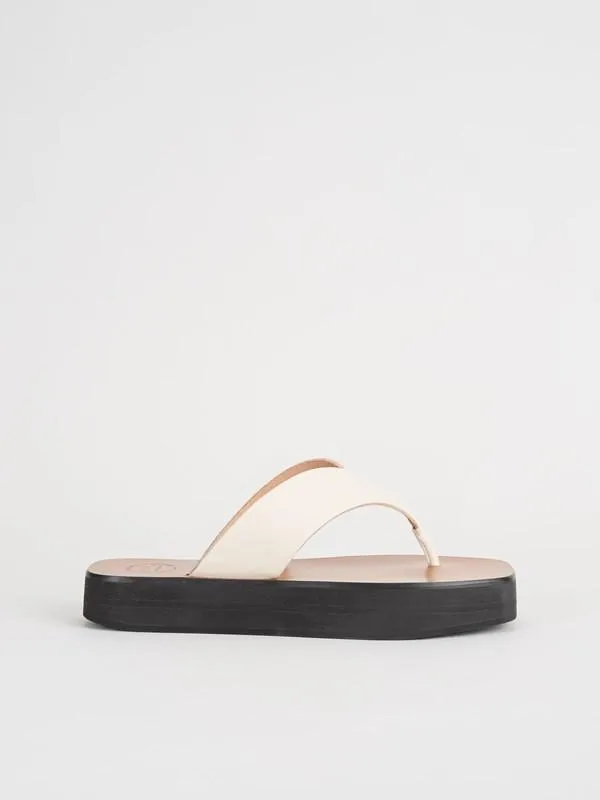 Melitto Ice White Platform Sandals