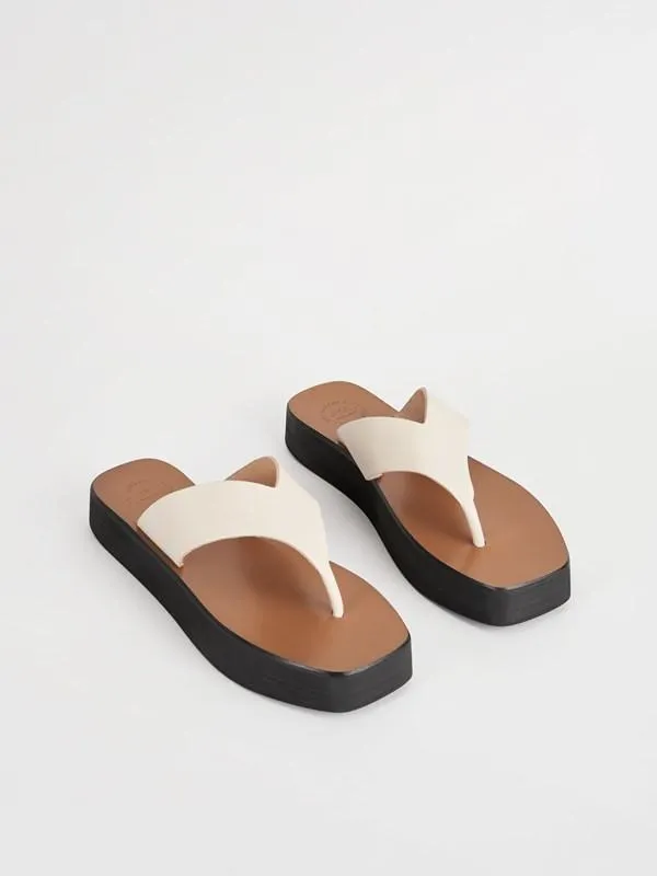Melitto Ice White Platform Sandals