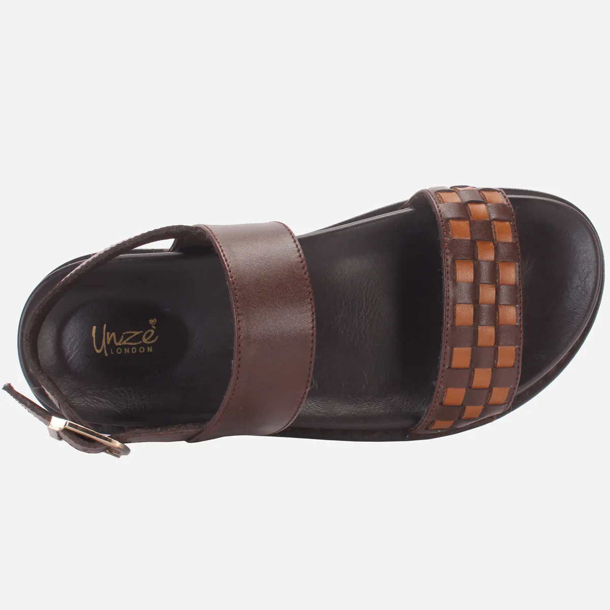 Men "VARGO" Leather Designer Summer Flat Sandals