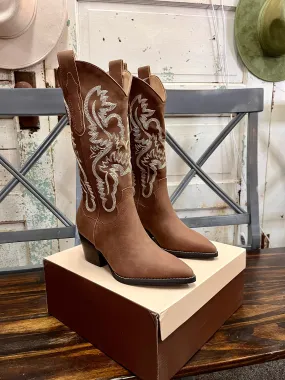 Montana brown embroidered boots