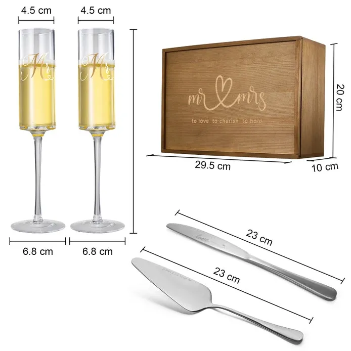 Mr & Mrs Champagne Flutes Gift Set