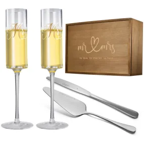 Mr & Mrs Champagne Flutes Gift Set
