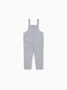 Navy Stripe Coroza Baby Dungarees