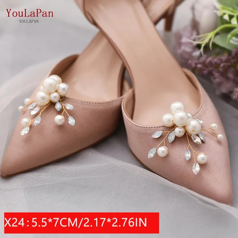 New Women's Shoe Rhinestone Clip Charms 2 Pcs.