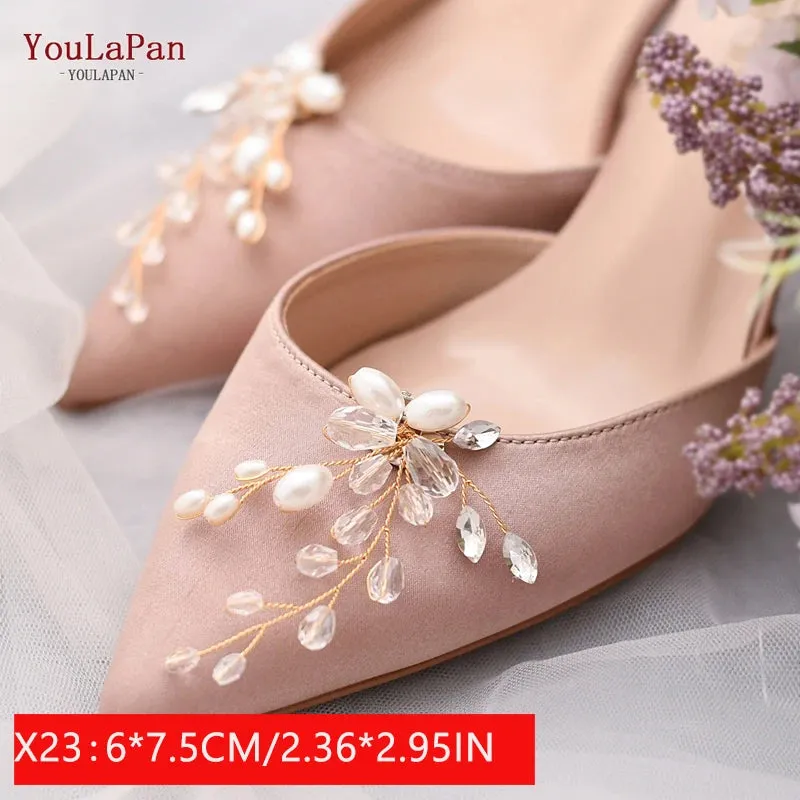 New Women's Shoe Rhinestone Clip Charms 2 Pcs.