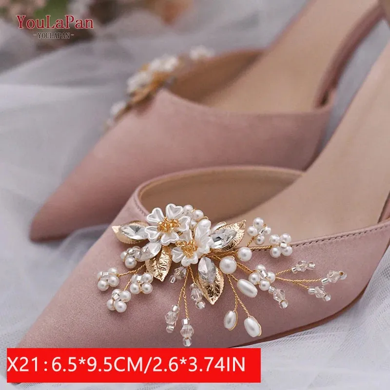 New Women's Shoe Rhinestone Clip Charms 2 Pcs.