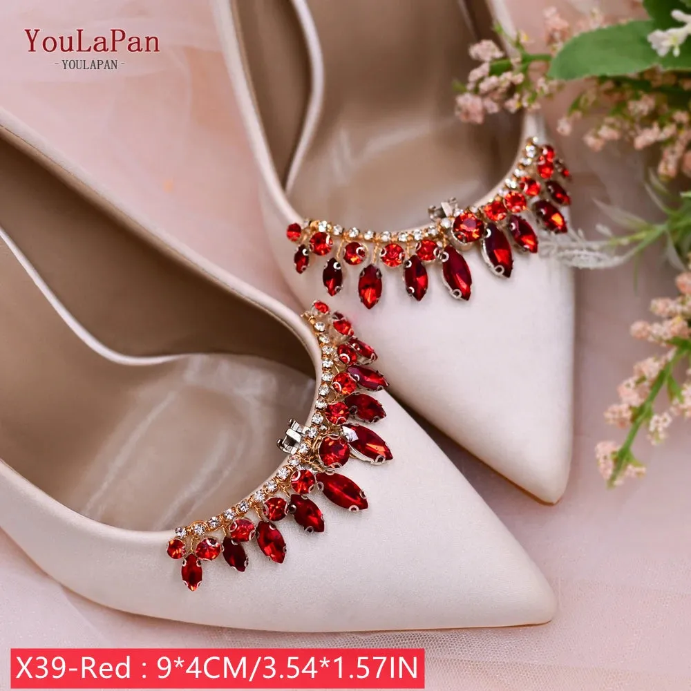 New Women's Shoe Rhinestone Clip Charms 2 Pcs.