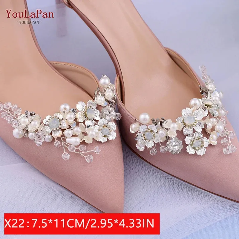 New Women's Shoe Rhinestone Clip Charms 2 Pcs.