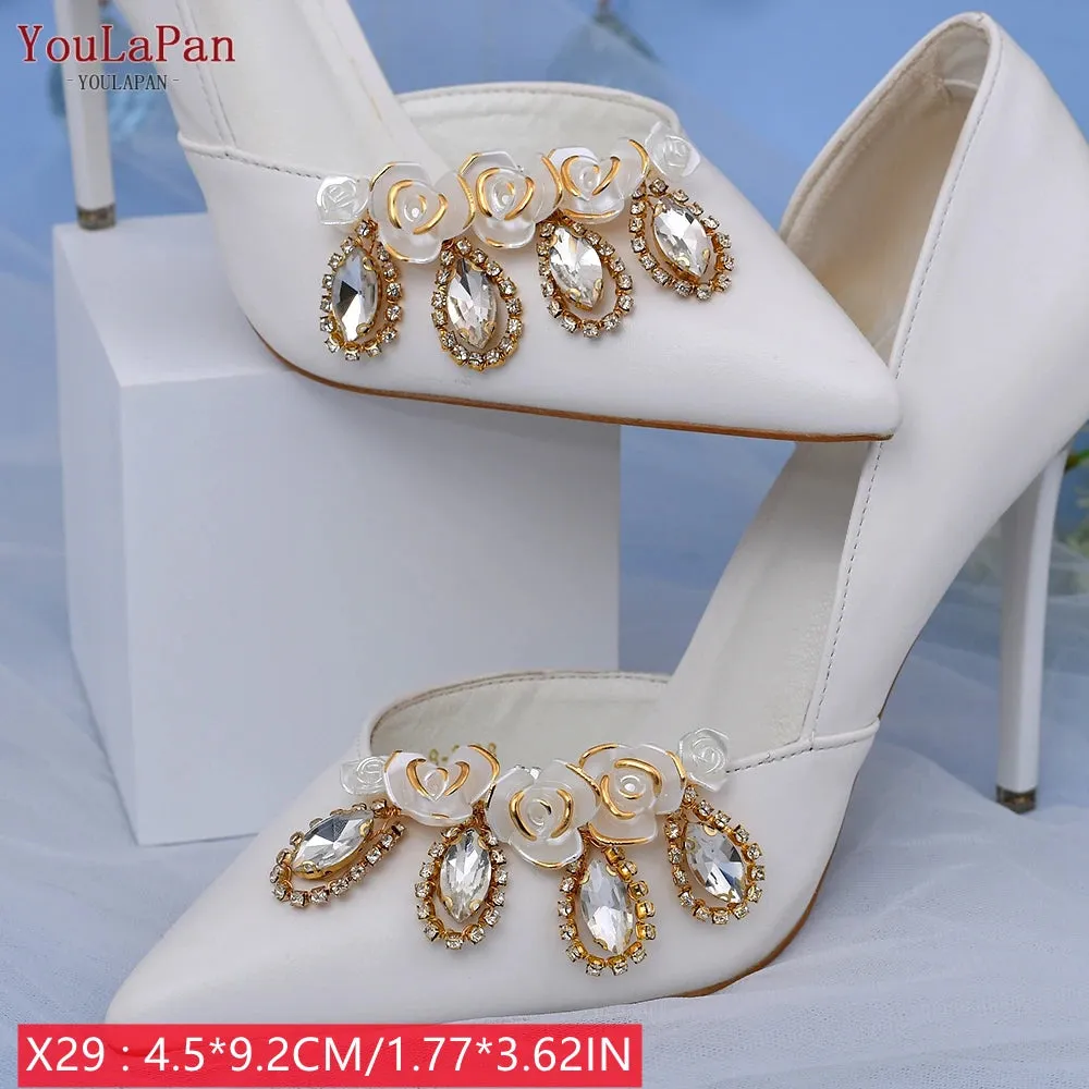 New Women's Shoe Rhinestone Clip Charms 2 Pcs.