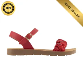 Orion - Embellished Straps Platform Sandals, Front Braided Strap Detail, Comfort Sole, Trendy Summer Footwear, Stylish & Lightweight Design