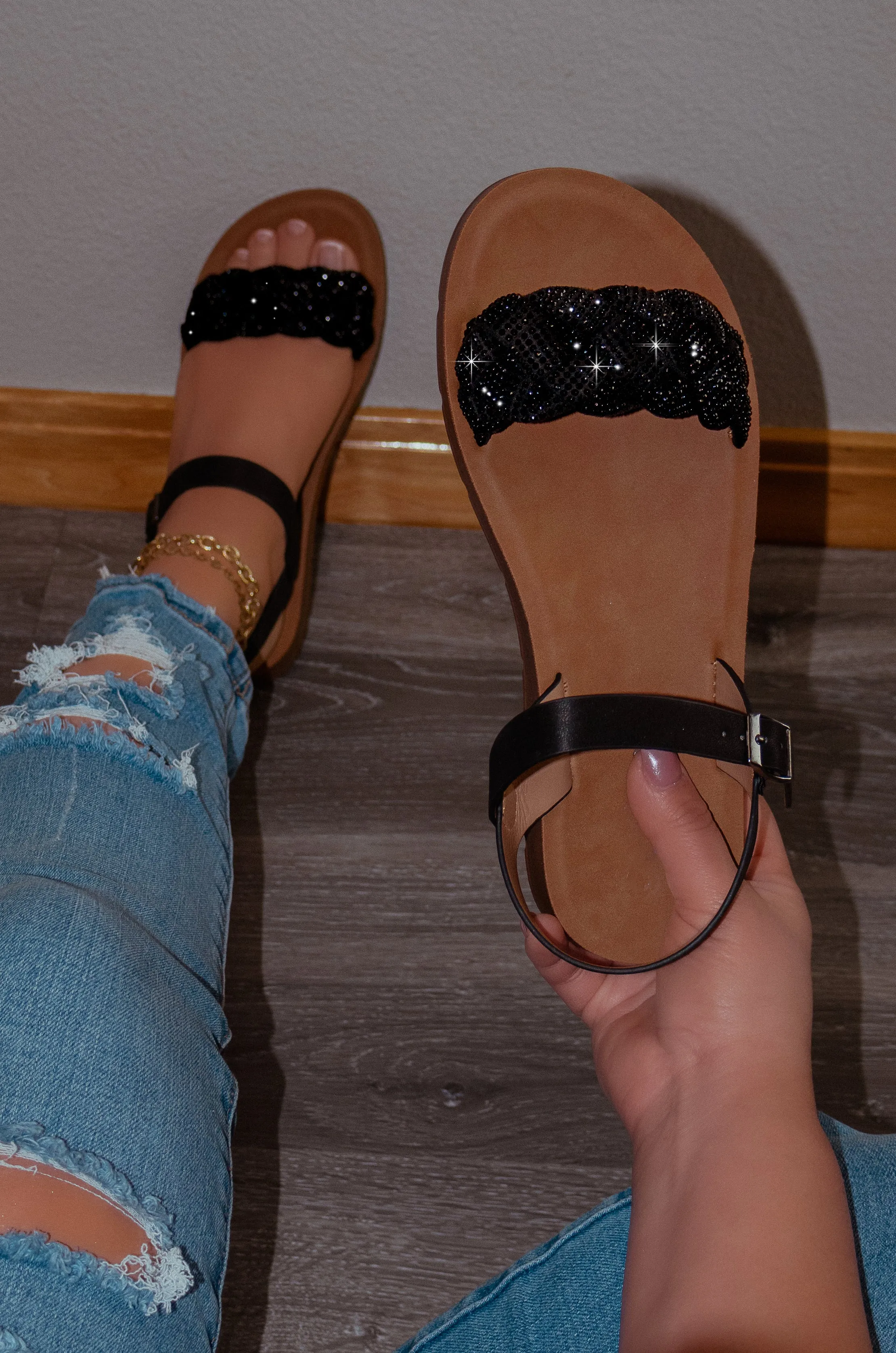 Orion - Embellished Straps Platform Sandals, Front Braided Strap Detail, Comfort Sole, Trendy Summer Footwear, Stylish & Lightweight Design