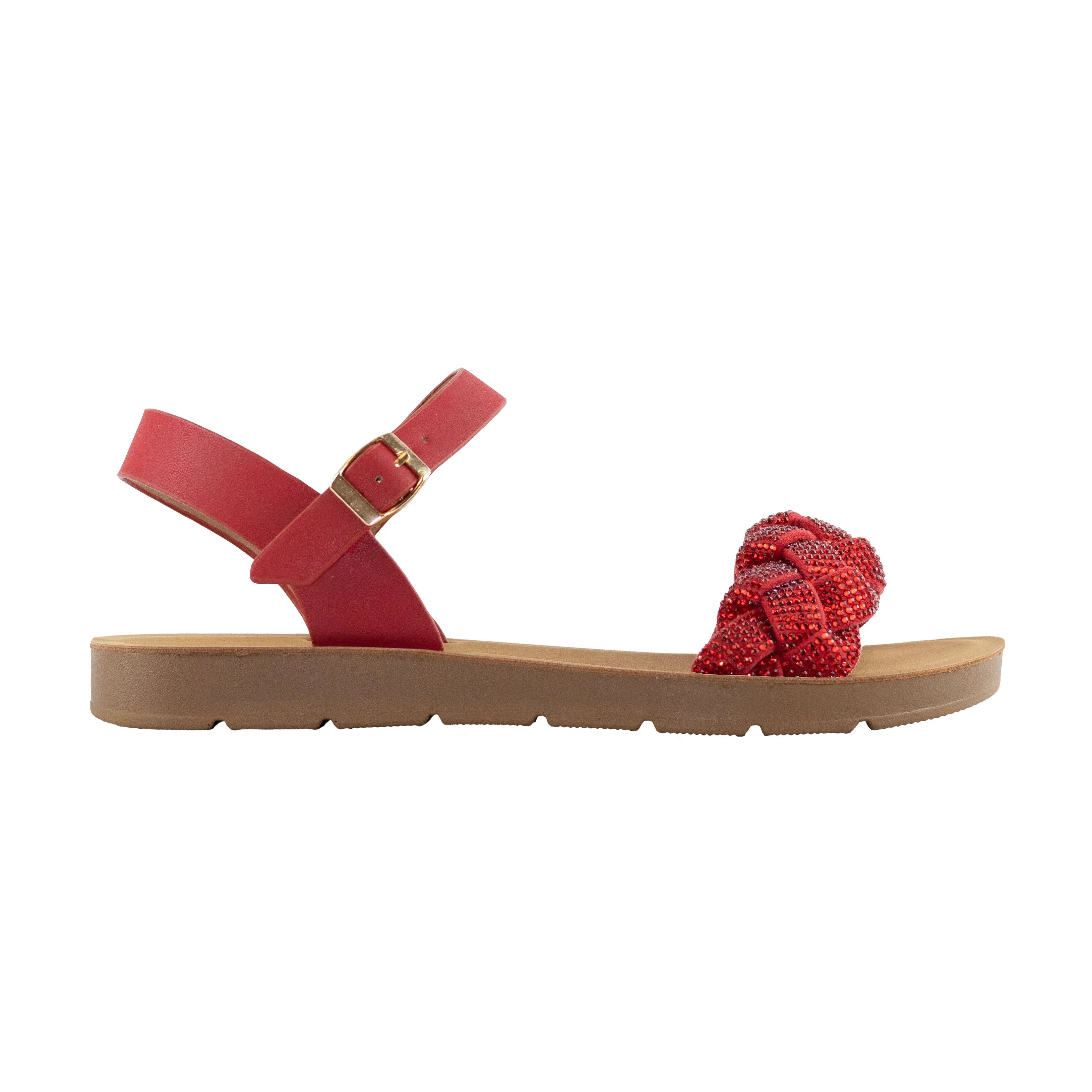 Orion - Embellished Straps Platform Sandals, Front Braided Strap Detail, Comfort Sole, Trendy Summer Footwear, Stylish & Lightweight Design