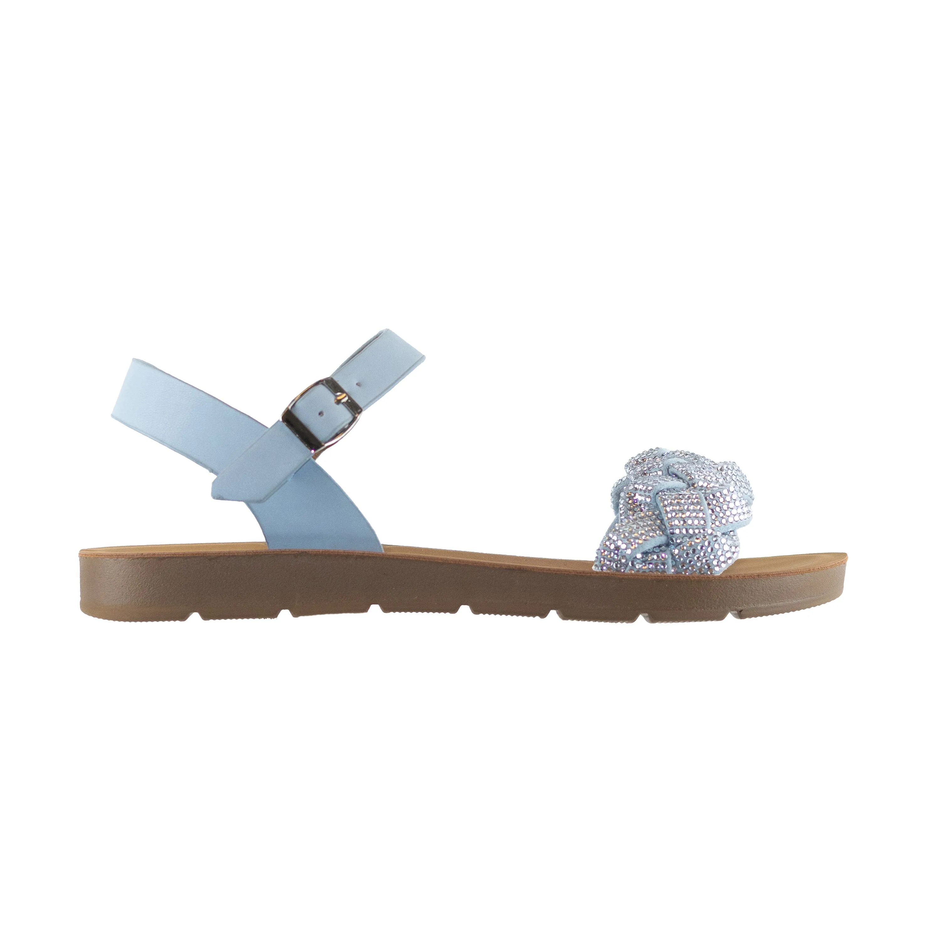 Orion - Embellished Straps Platform Sandals, Front Braided Strap Detail, Comfort Sole, Trendy Summer Footwear, Stylish & Lightweight Design