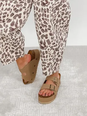 Pueblo Suede Platform Sandals, Tan