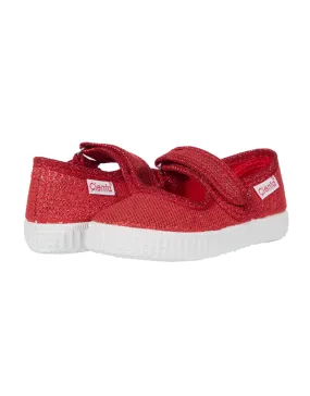 Red metallic mary jane