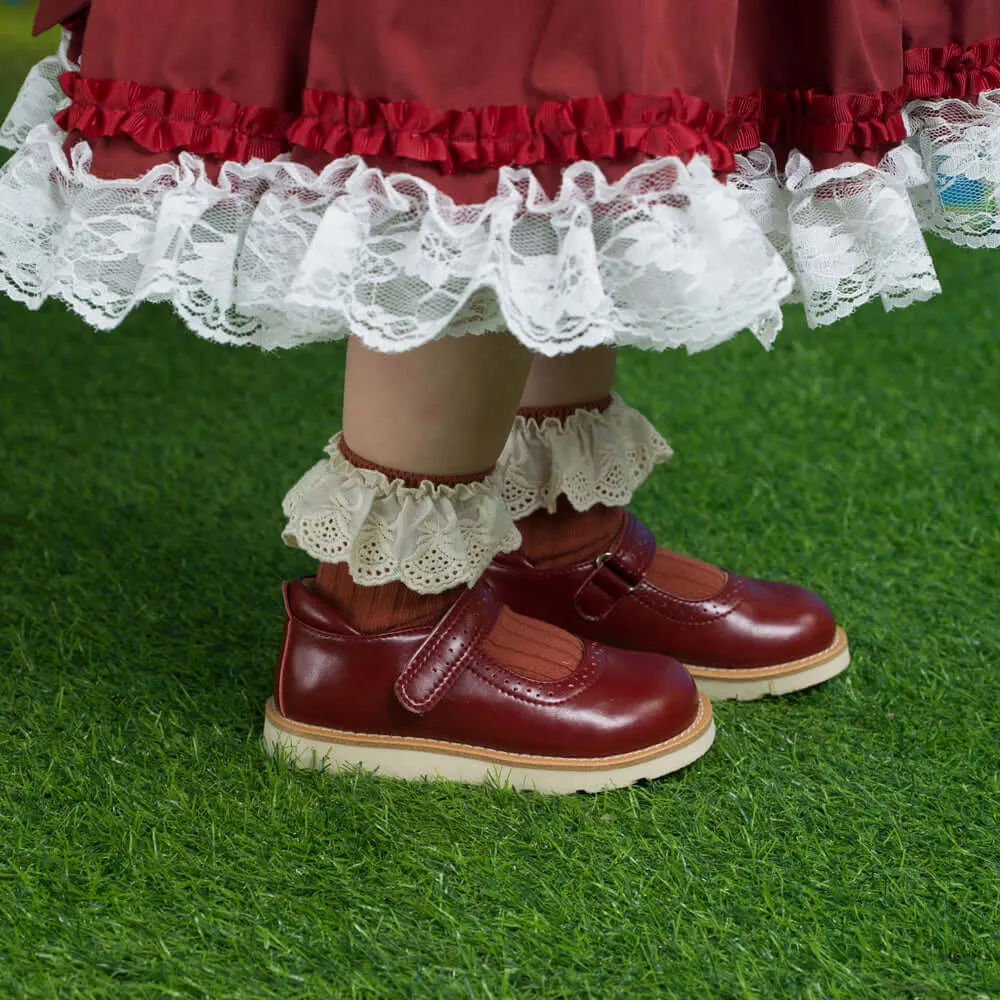 Red Soft Sole Mary Jane Shoes