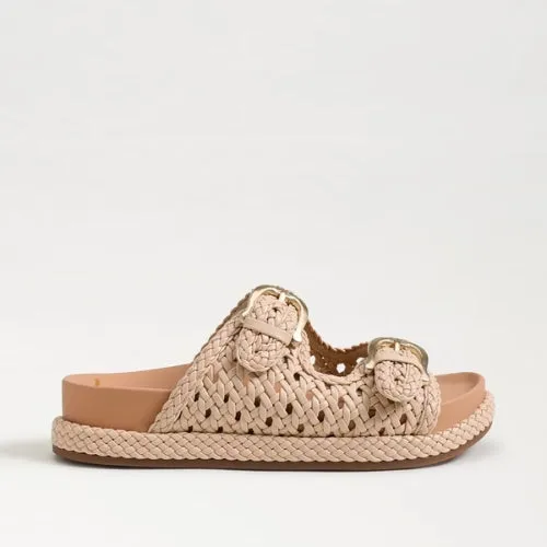 Reid Buckle Platform Sandal - Linen Woven