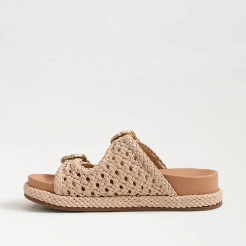 Reid Buckle Platform Sandal - Linen Woven