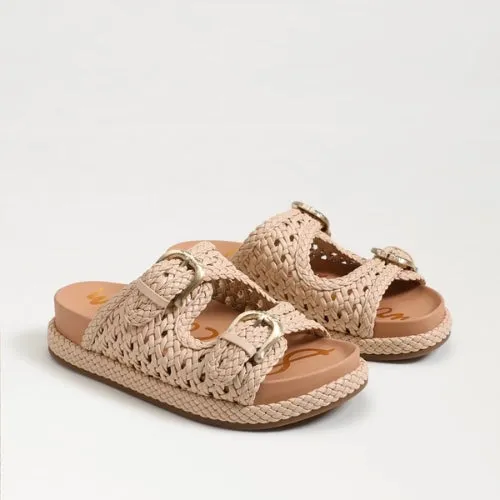 Reid Buckle Platform Sandal - Linen Woven