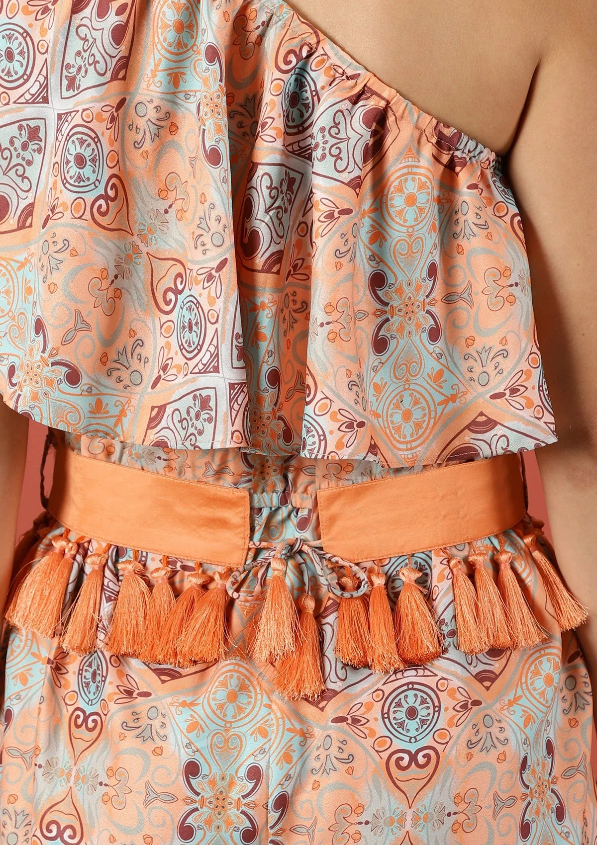 Sabrina - Printed One Shoulder Jumpsuit