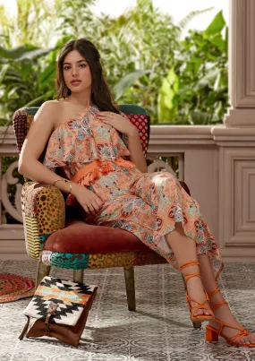 Sabrina - Printed One Shoulder Jumpsuit