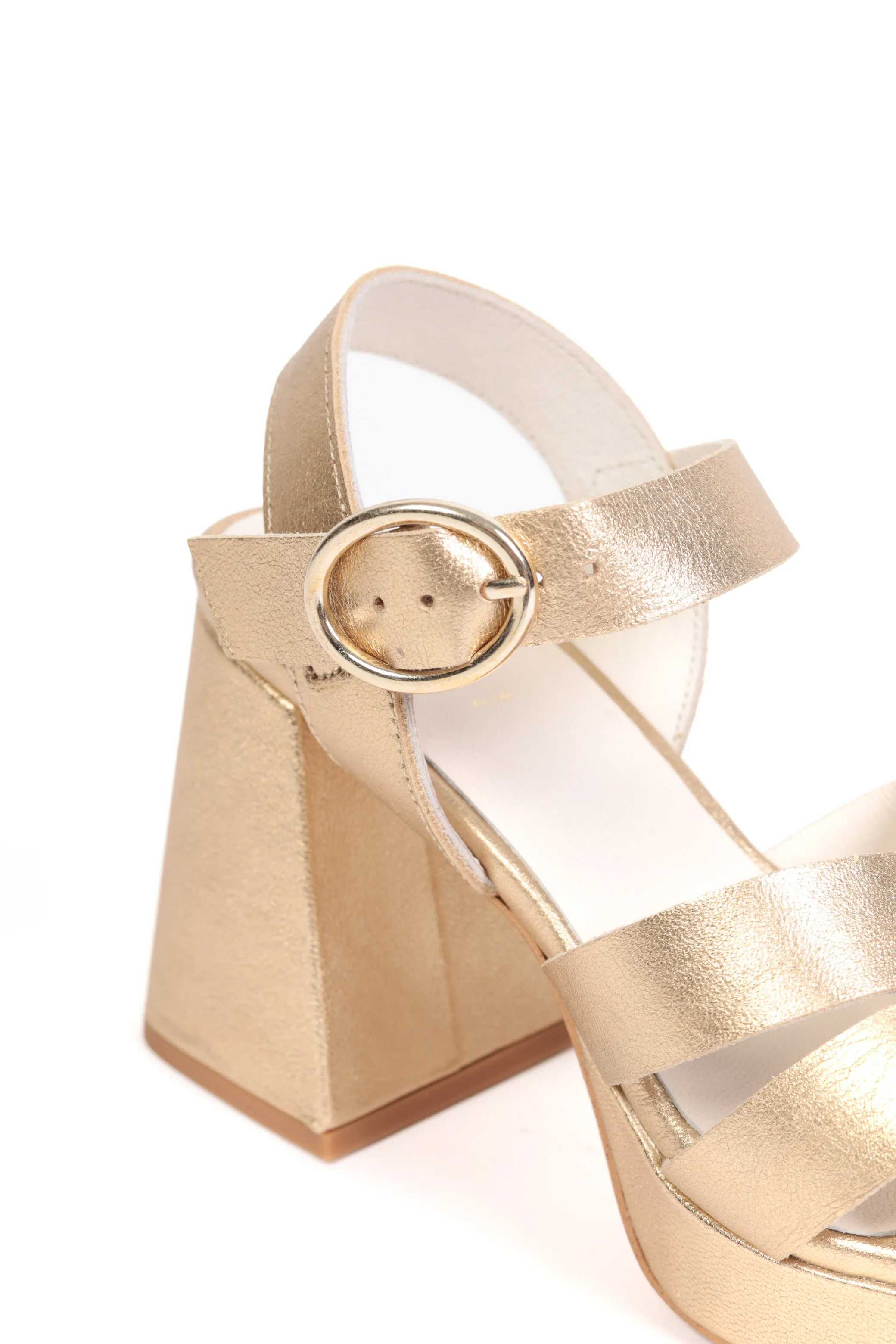 SADIE GOLD- Strappy High Heeled Sandal