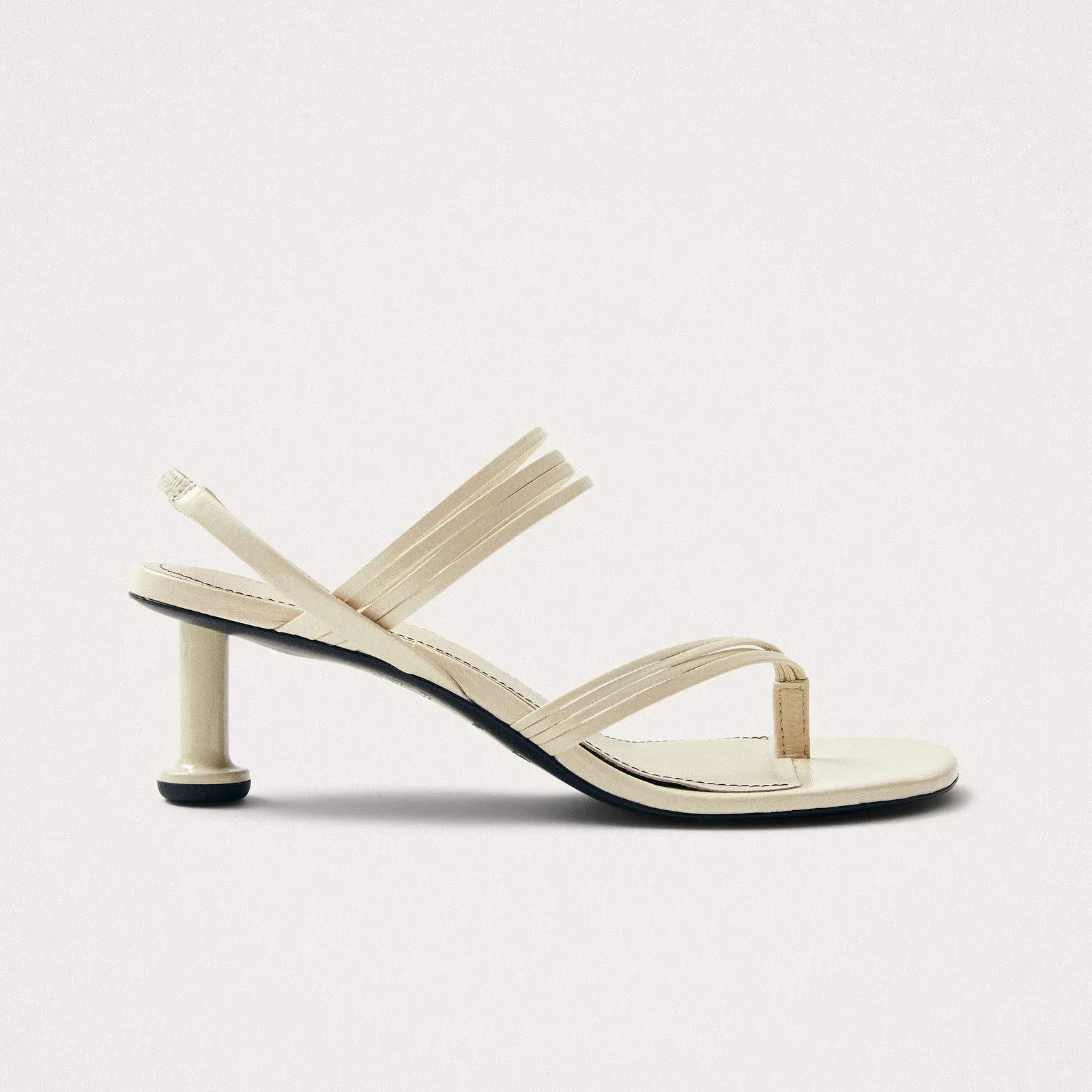 Salsa Cream Leather Sandals