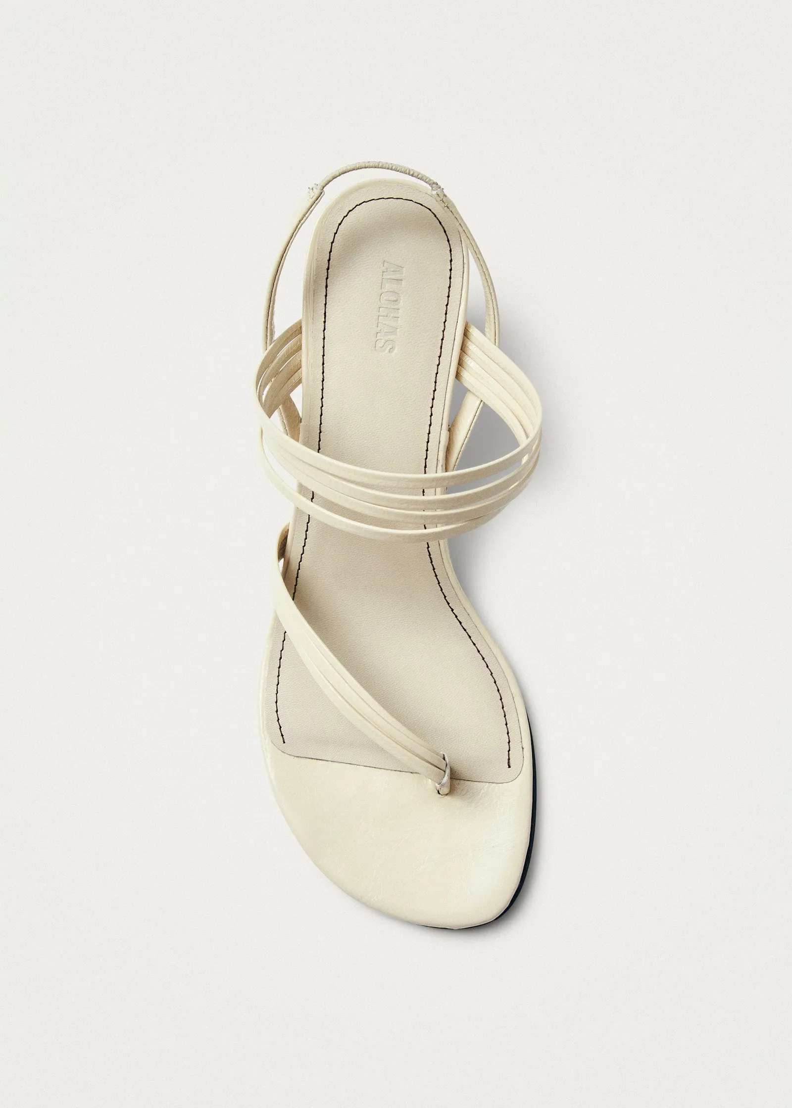 Salsa Cream Leather Sandals