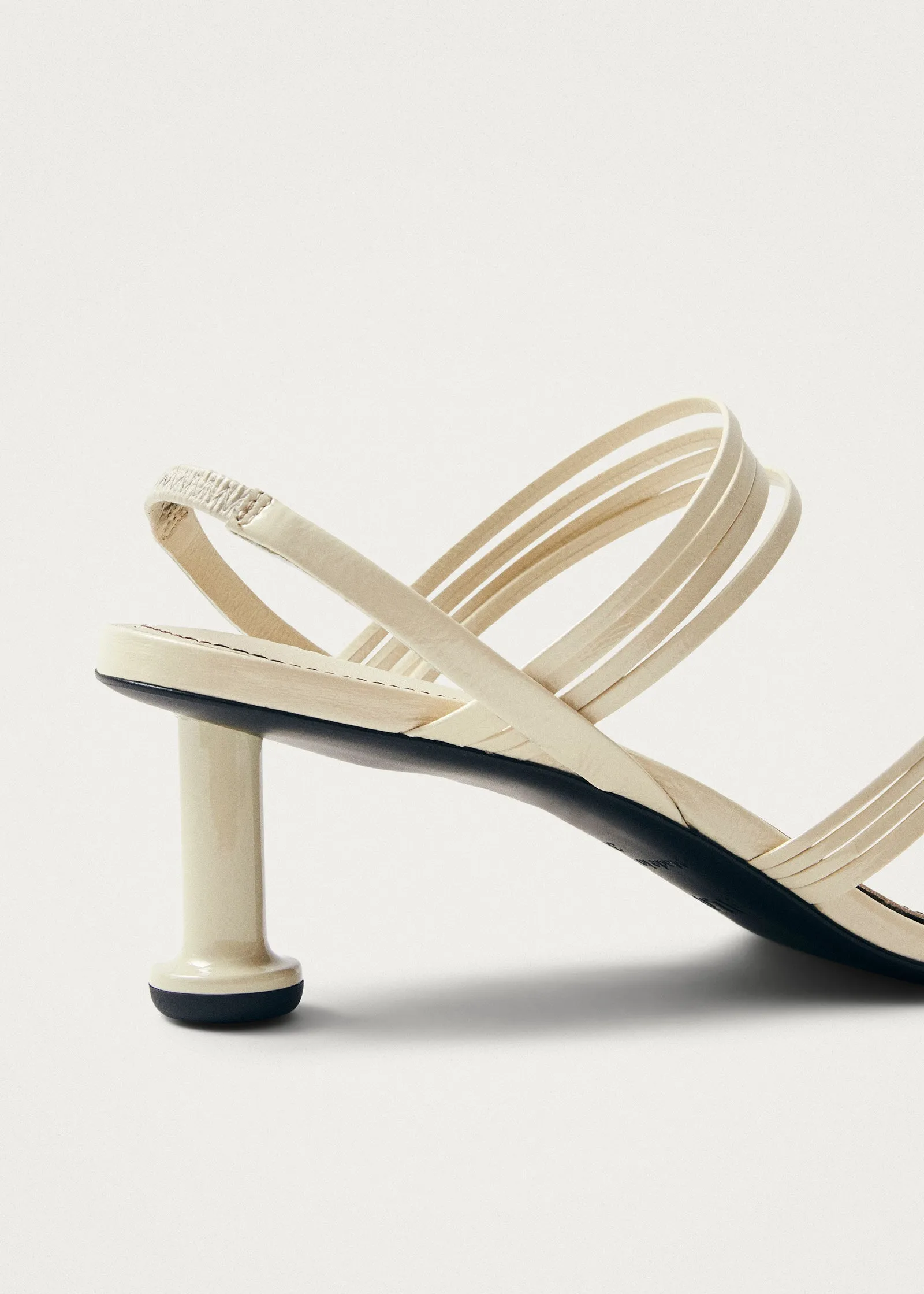 Salsa Cream Leather Sandals