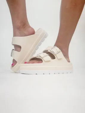 Santi Platform Sandal, Bone