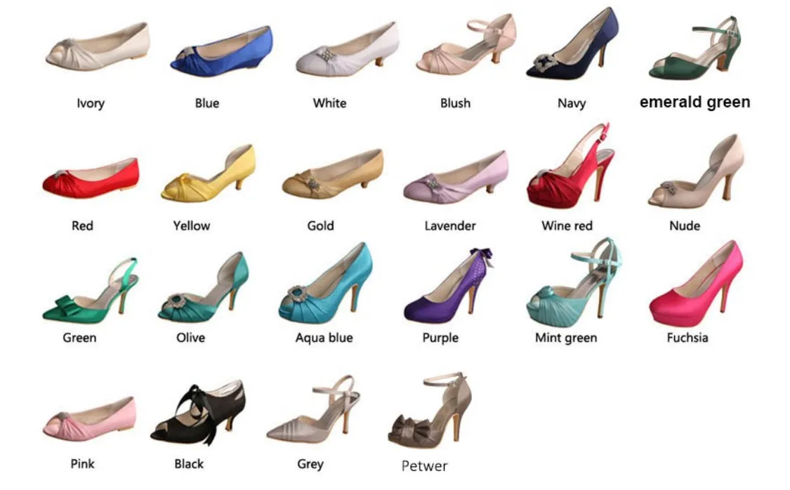 Satin Round Toe with 'Cherry Blossom' | Blue | Other Colours