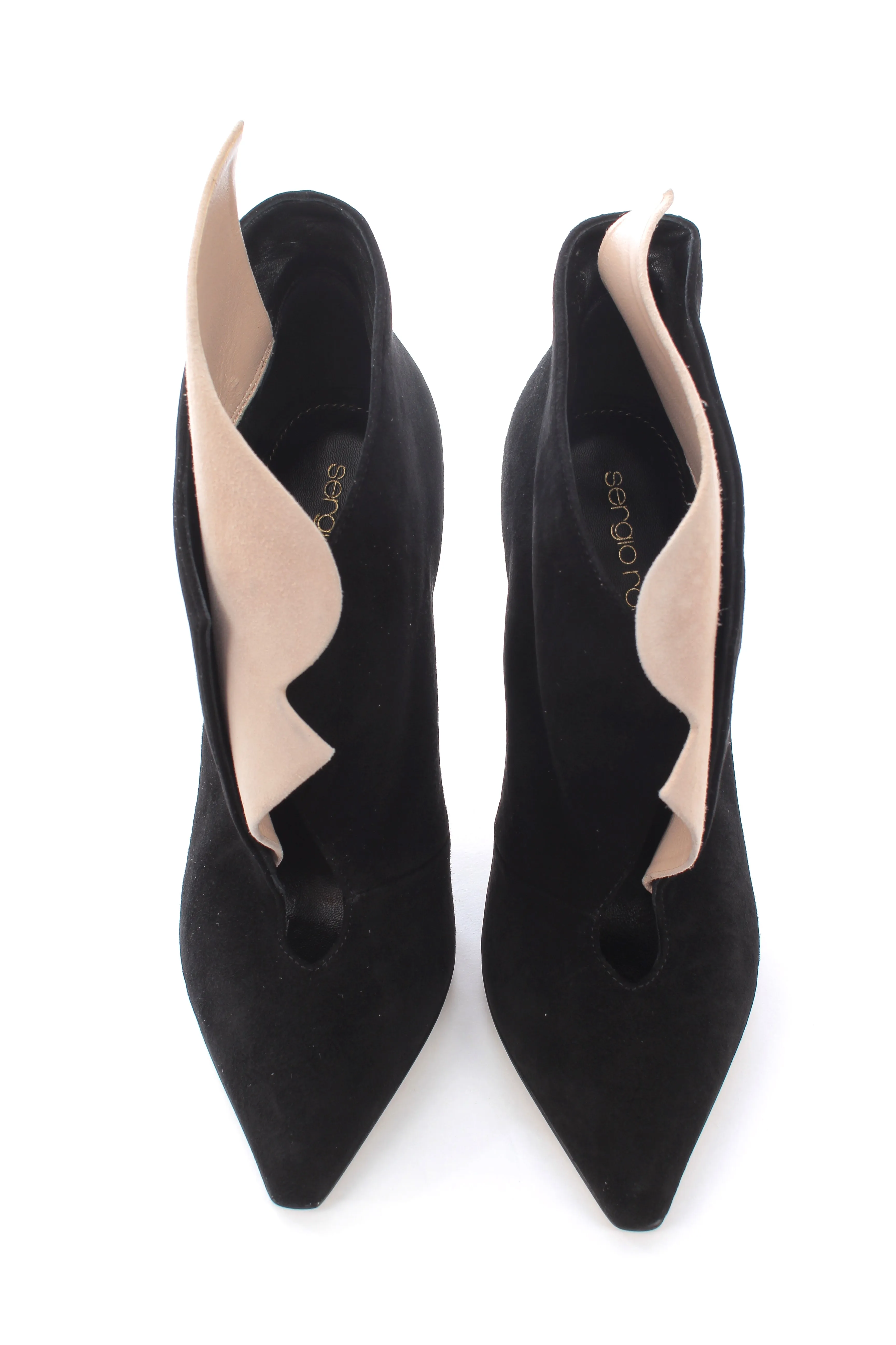 Sergio Rossi Two-Tone Suede Ankle Boots