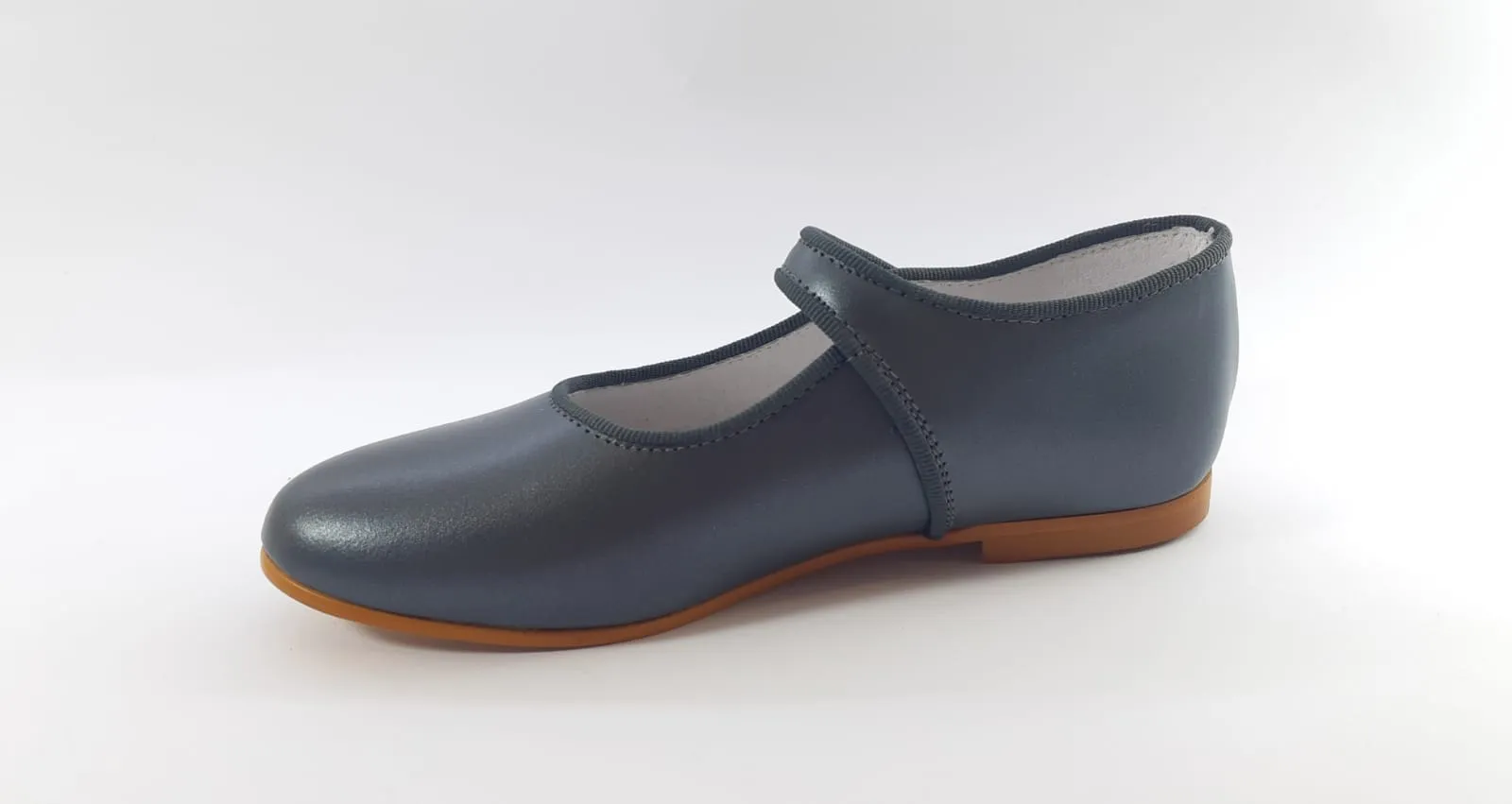 Shawn & Jeffery Girls Pewter Nacar Carbon Classic Mary Jane