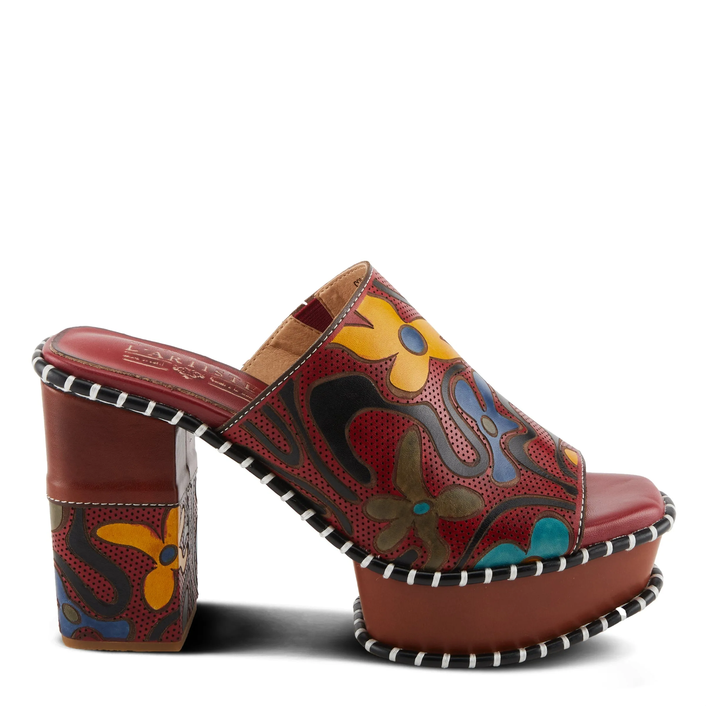 Spring Step Shoes L'Artiste Colossal Sandals Women's Hand Painted Leather