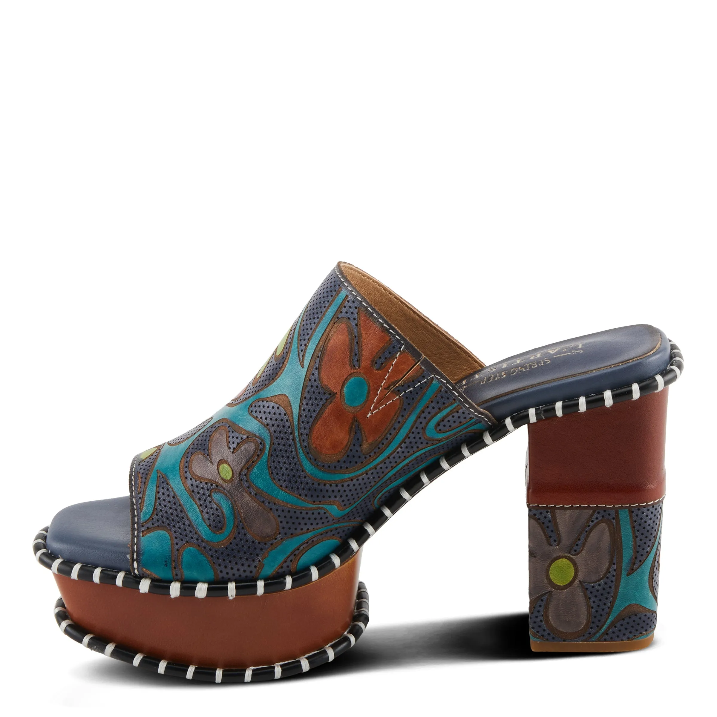 Spring Step Shoes L'Artiste Colossal Sandals Women's Hand Painted Leather