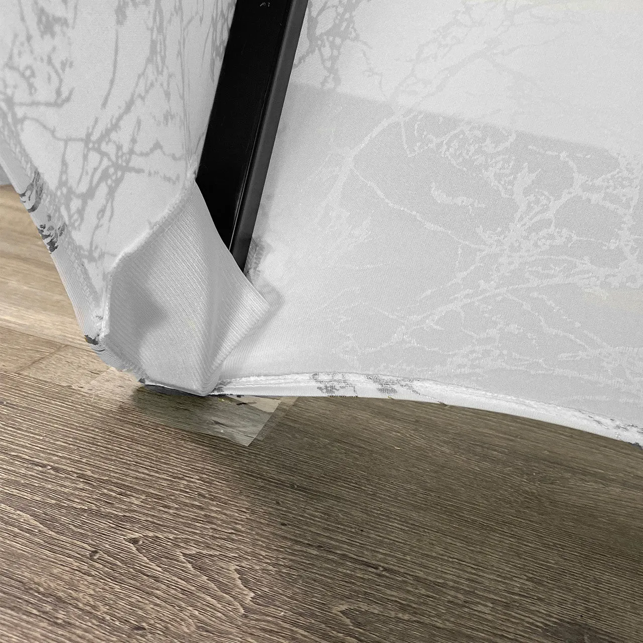 Stretch Spandex Banquet Chair Cover White With Silver Marbling