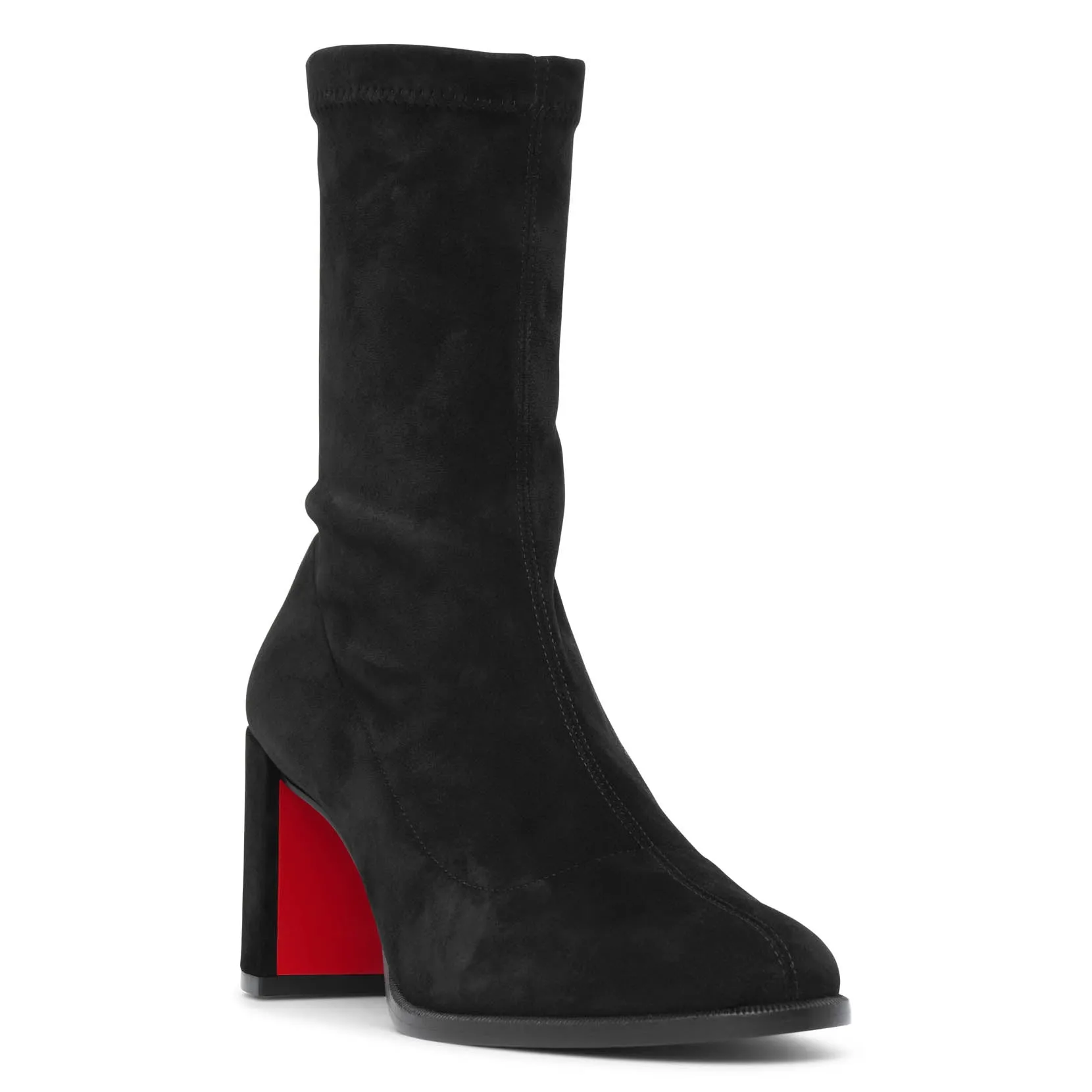 Stretchadoxa 70 black suede ankle boots