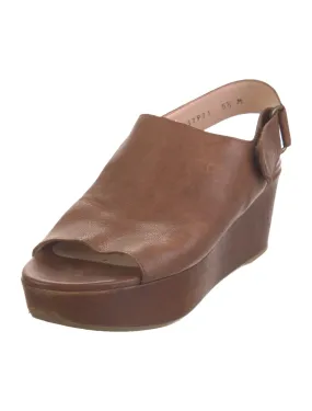 STUART WEITZMAN LEATHER SLINGBACK SANDALS